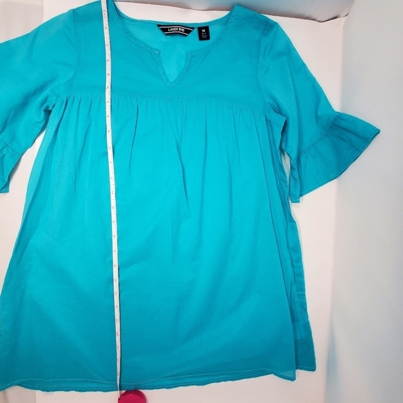 Swimsuit Cover Up Shirt- Girls- LANDS' END- Size Medium- Aqua Blue - Picture 9 of 16